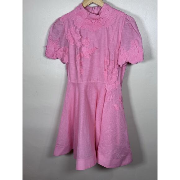 Antonio Melani Dresses & Skirts - NWT Antonio Melani Dress 6 Pink Fit & Flare Formal Party Linen MSRP $299 Floral